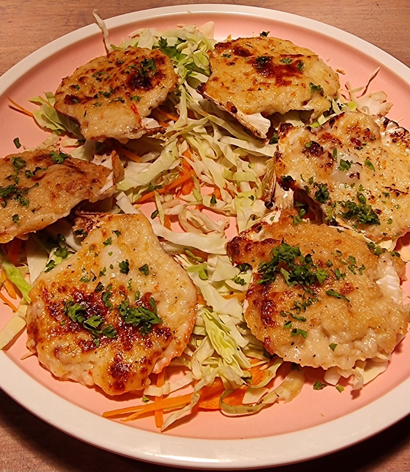 Six Baked Scallops