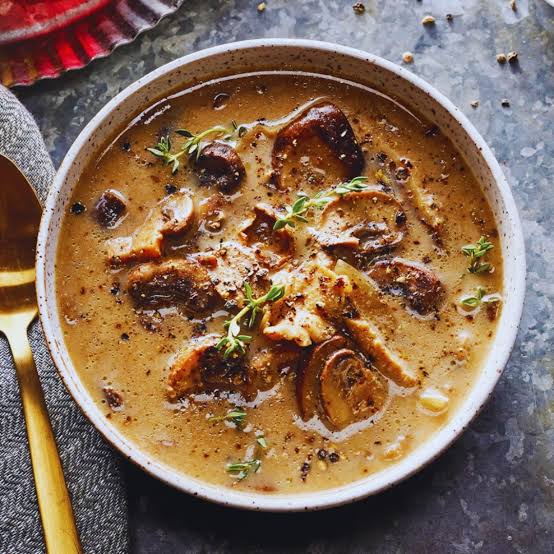 Shiitake and Porcini Mushroom Cappuccino