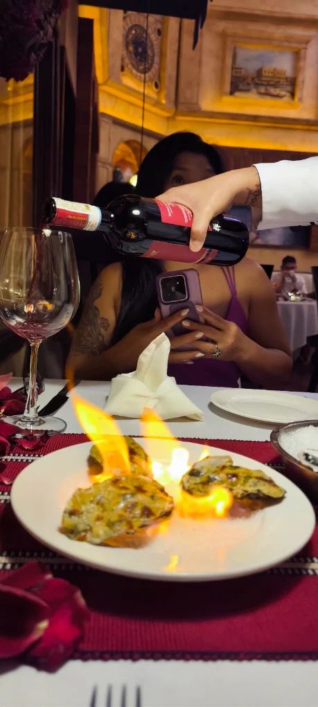 Tableside flambé service
