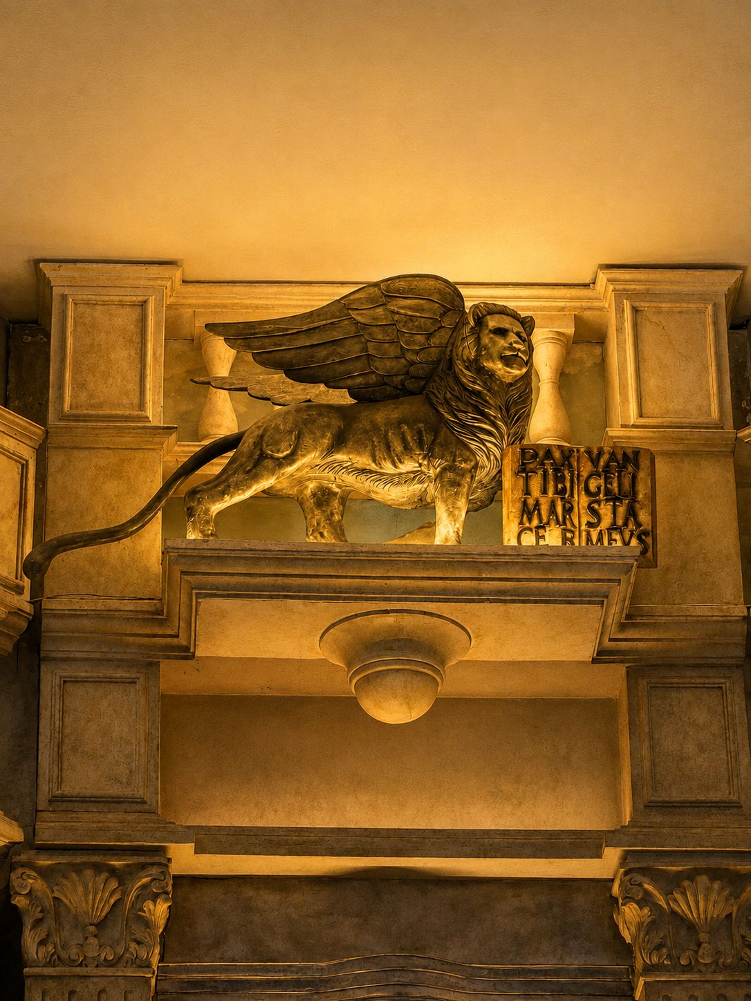 Winged lion relief, symbol of St. Mark the Evangelist